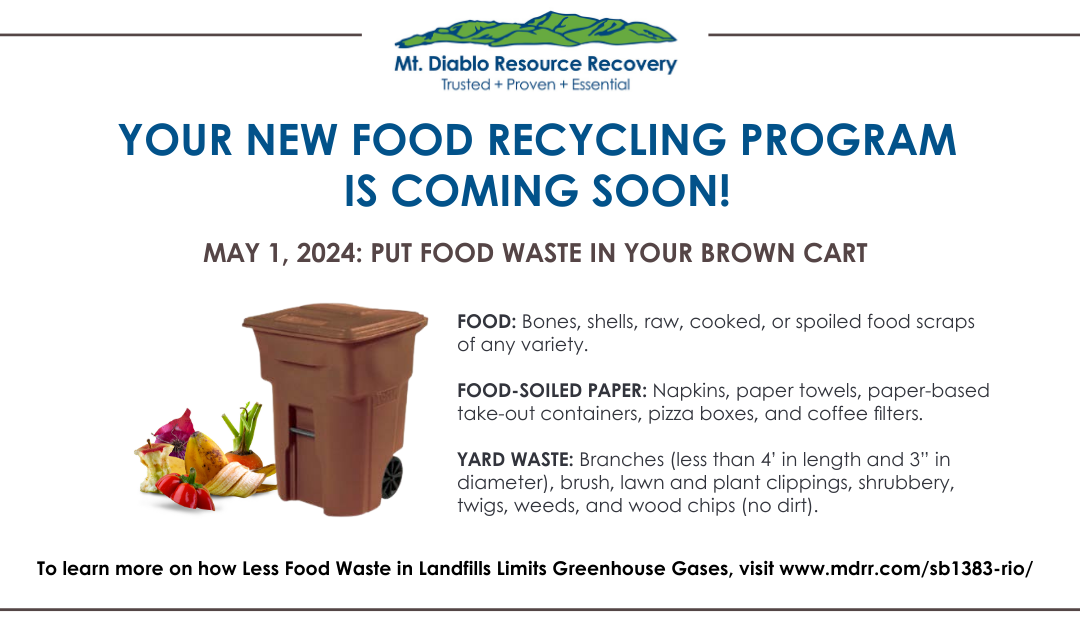 Rio Vista Residential Food Waste Recycling Starts Soon!