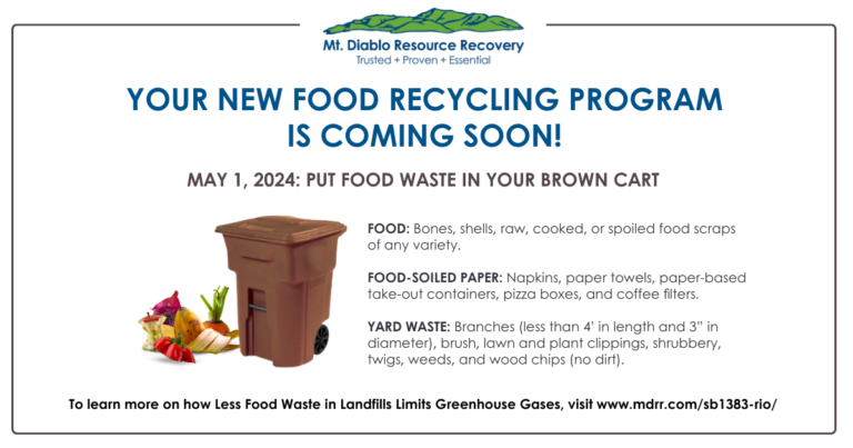 Rio Vista Residential Food Waste Recycling Starts Soon!